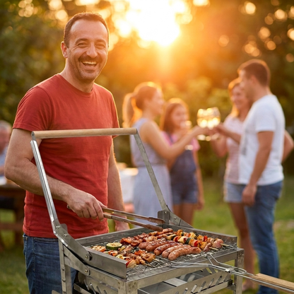 GrillMaster Pro F1 — Barbecue Charbon Rotatif