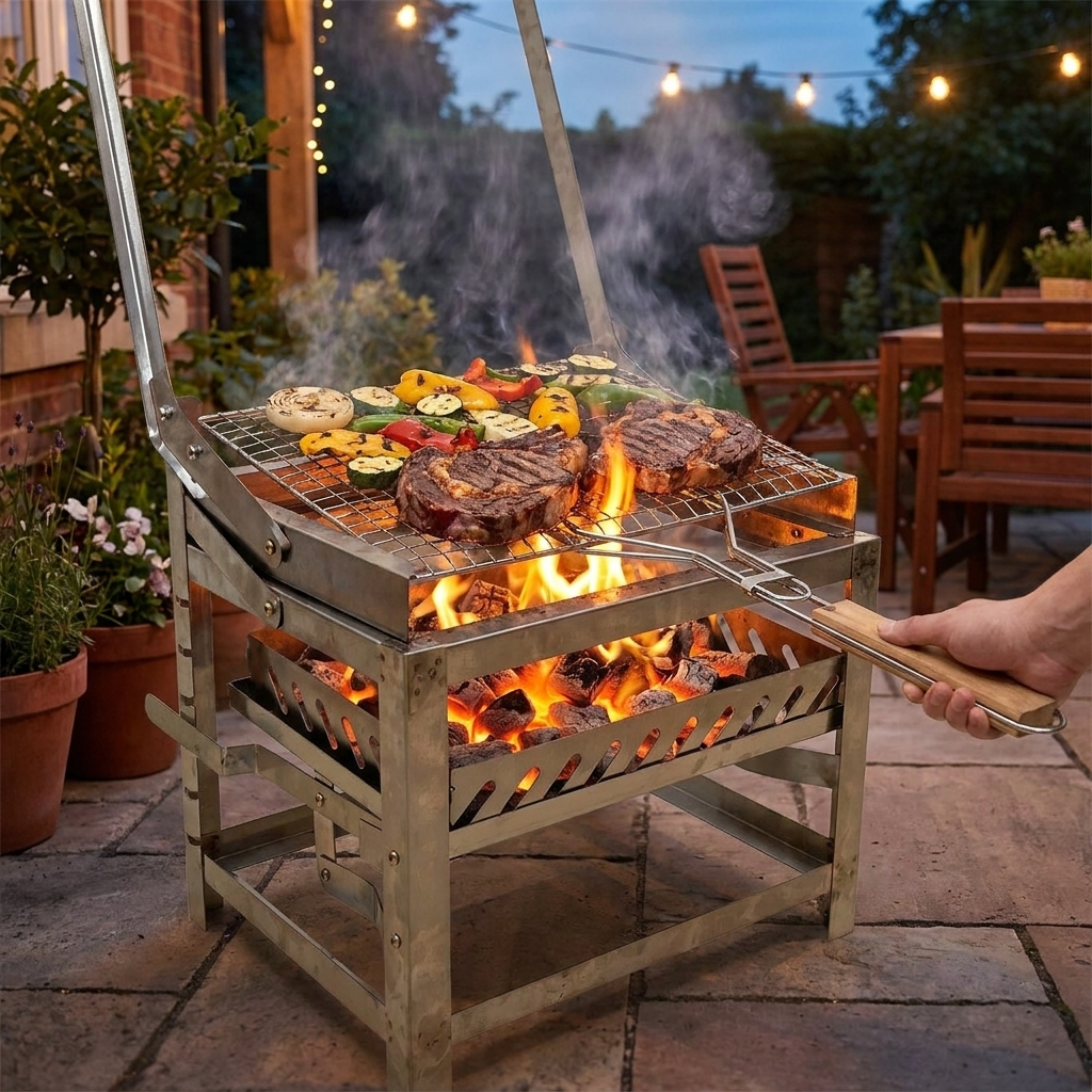 GrillMaster Pro F1 — Barbecue Charbon Rotatif
